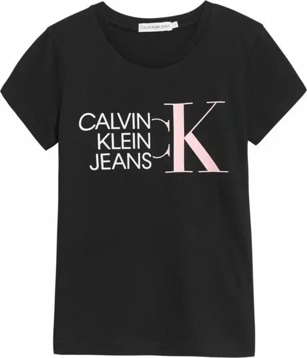 Calvin Klein Girls Hybrid Logo Slim T Shirt Kids Life Clothing Children s designer clothing