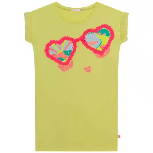 girls yellow t-shirt dress