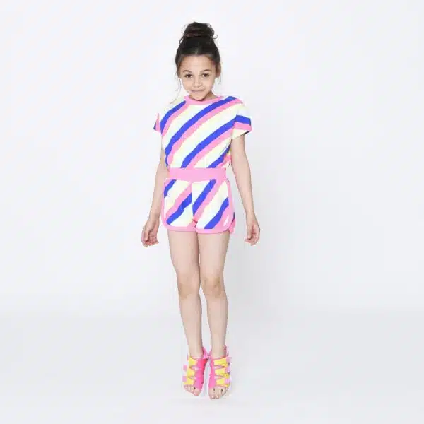 girls striped playsuit