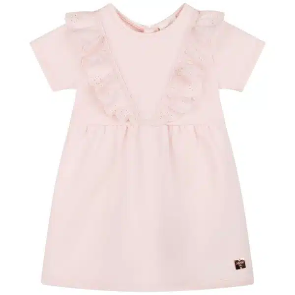 girls pink frill dress