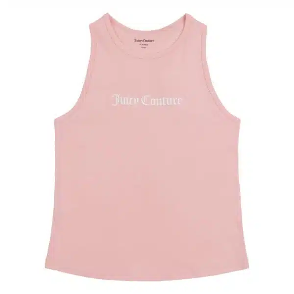 juicy couture girls pale pink vest top front