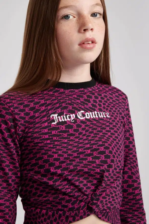 juicy couture pink patterned top