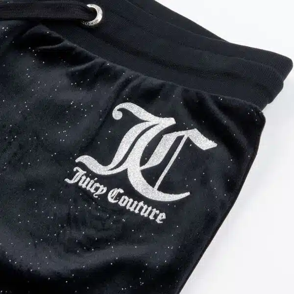 black flared juicy couture tracksuit bottoms girls close up