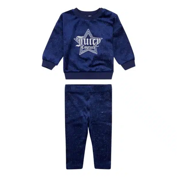 navy girls sparkly juicy couture set