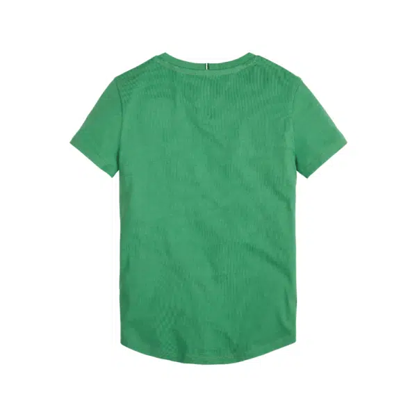 tommy hilfiger girls ribbed green tshirt