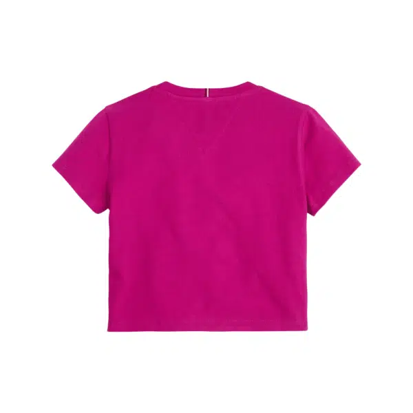 tommy hilfiger girls pink cropped tshirt