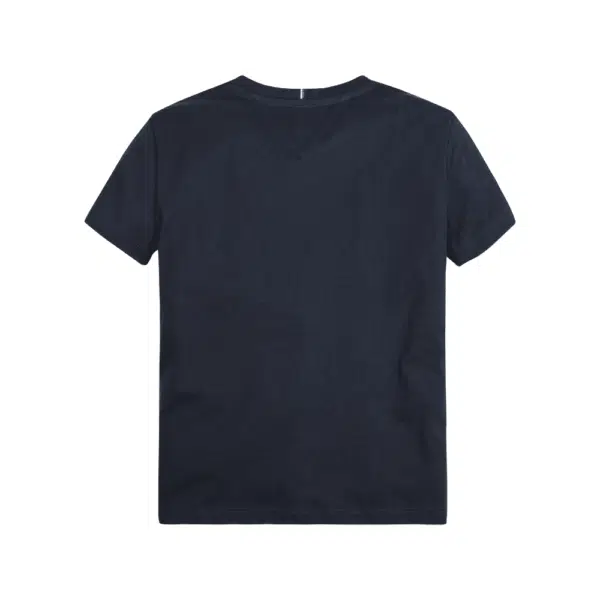 tommy hilfiger kids black tshirt with metallic logo