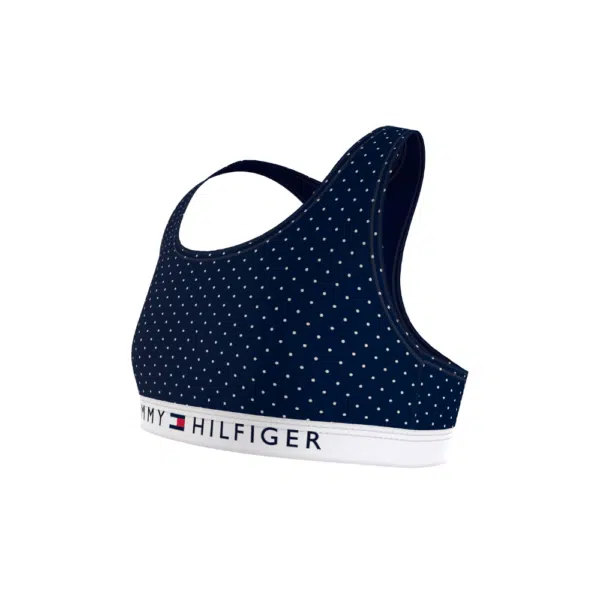 tommy hilfiger girls spotty crop top on white background