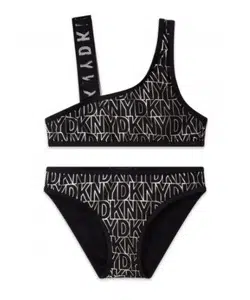 teenage girls dkny black bikini two piece swimming costume