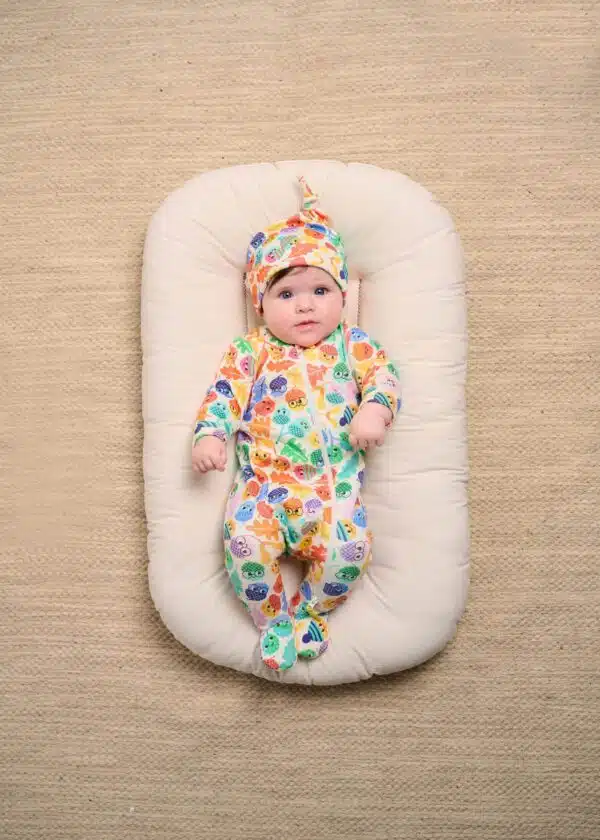 bonniemob baby multicoloured acorn sleepsuit