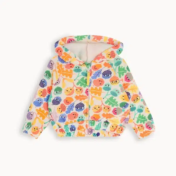 bonniemob multicoloured baby acorn zip up hoodie