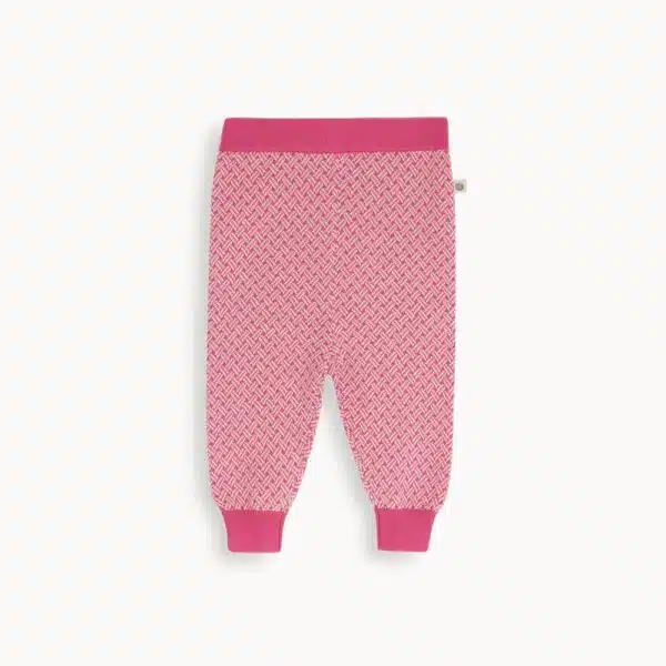 bonniemob girls pink and white textured jogging bottoms