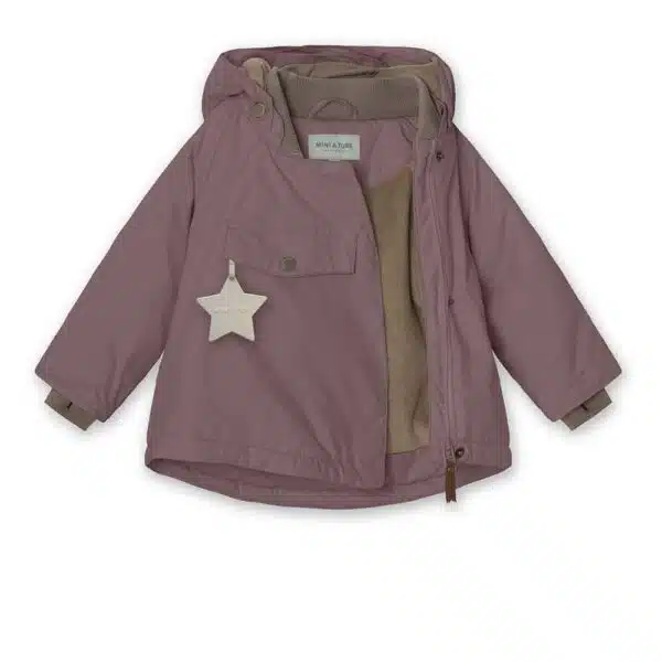 mini a ture girls warm winter coat front view