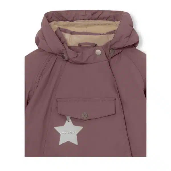 mini a ture girls warm winter coat close up