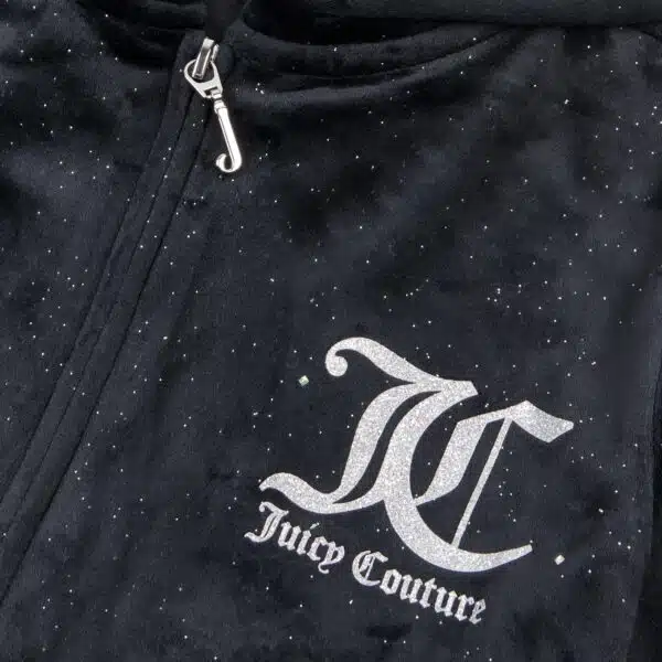 black girls juicy couture zip up hoodie close up