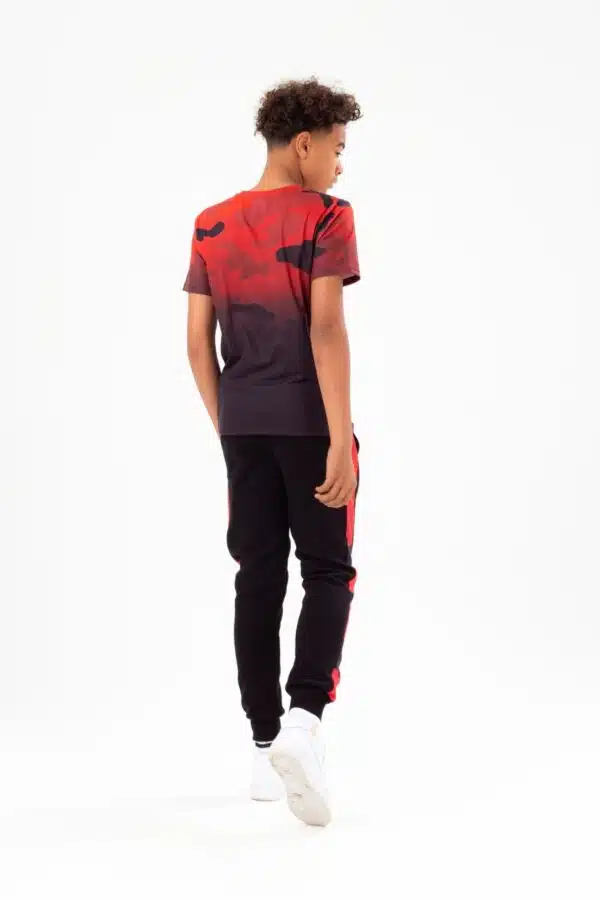 hype boys red camo tshirt on model