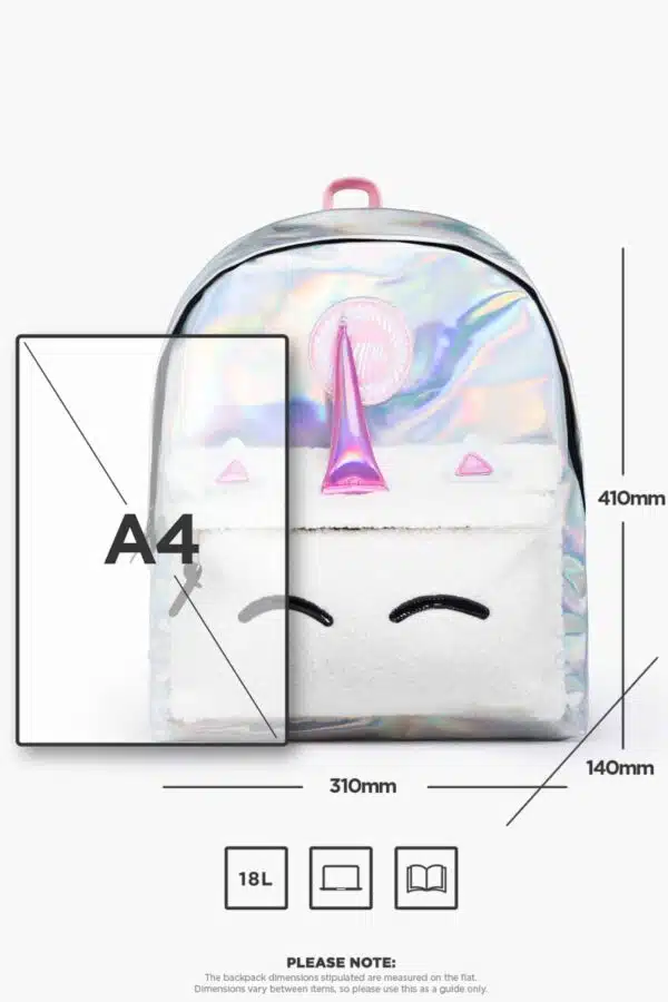 hype metallic unicorn backpack