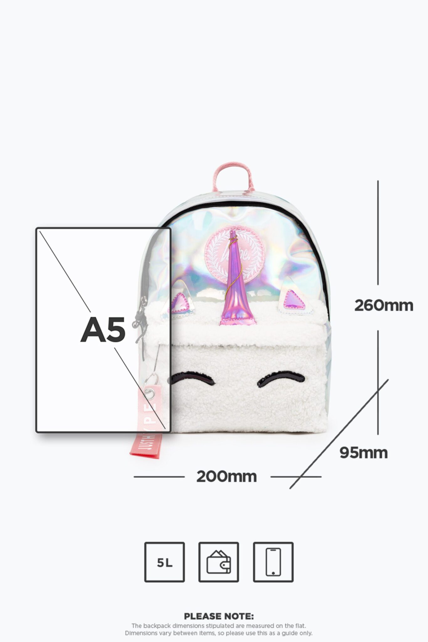 hype metallic unicorn backpack