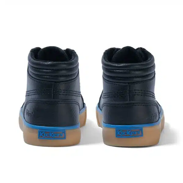 kickers boys hi top padded leather tovni shoes back view