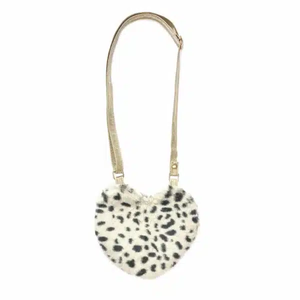 rockahula leopard print furry girls bag white background