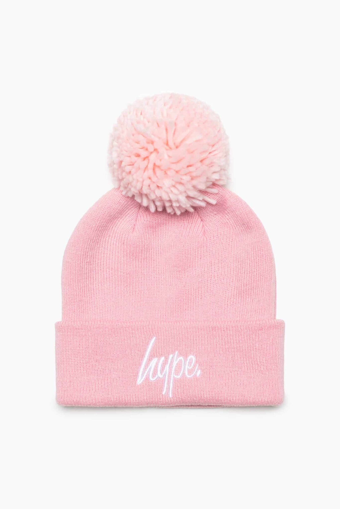 Pale pink bobble hat online