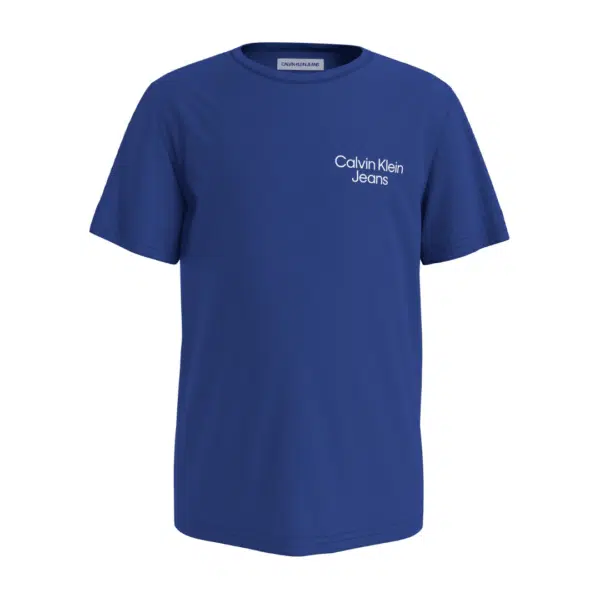 Calvin Klein Jeans boys blue tshirt front view