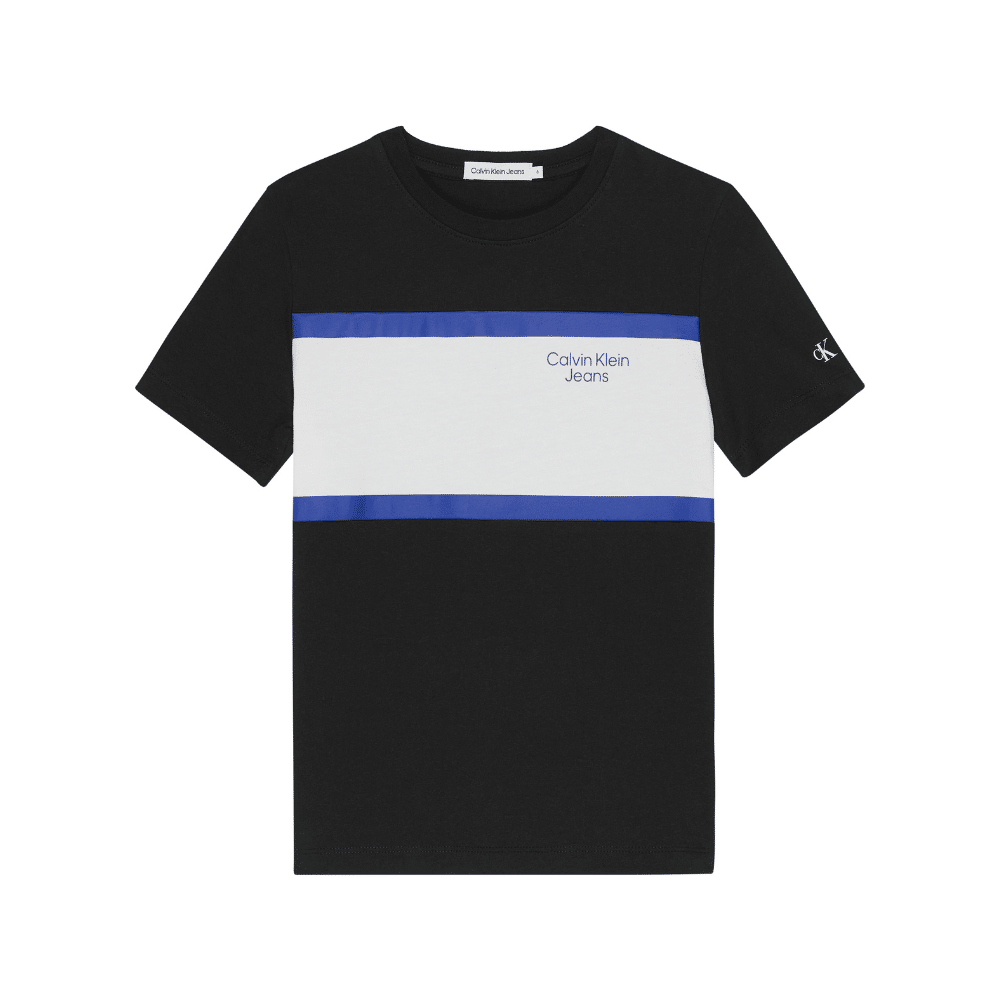 Calvin Klein Boys T-Shirt designer Life Children\'s Block Kids Clothing Colour - - CKJ Stack Logo clothing