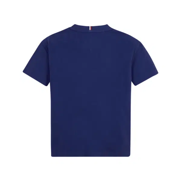 Tommy Hilfiger boys blue tshirt with large white logo back view