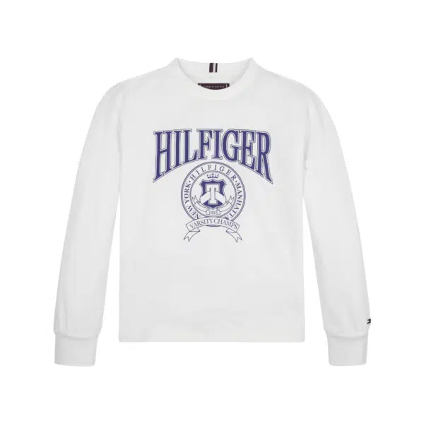 Tommy Hilfiger boys white sweater front view