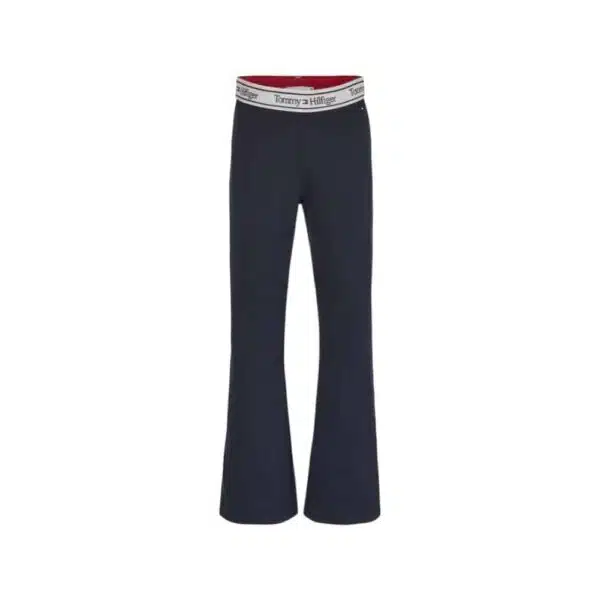 Tommy black girls trousers on white background