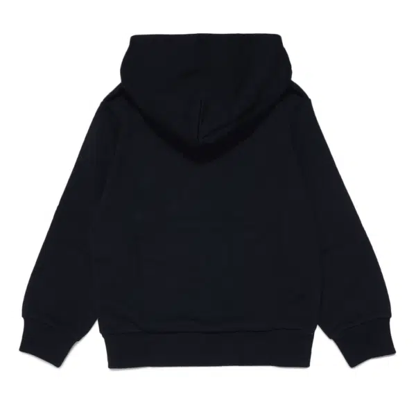 Diesel boys black hoodie with blue logo