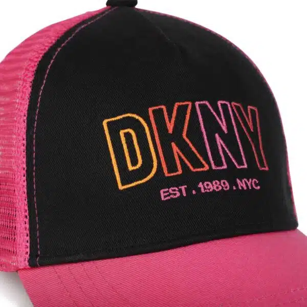 DKNY girls black and pink baseball cap