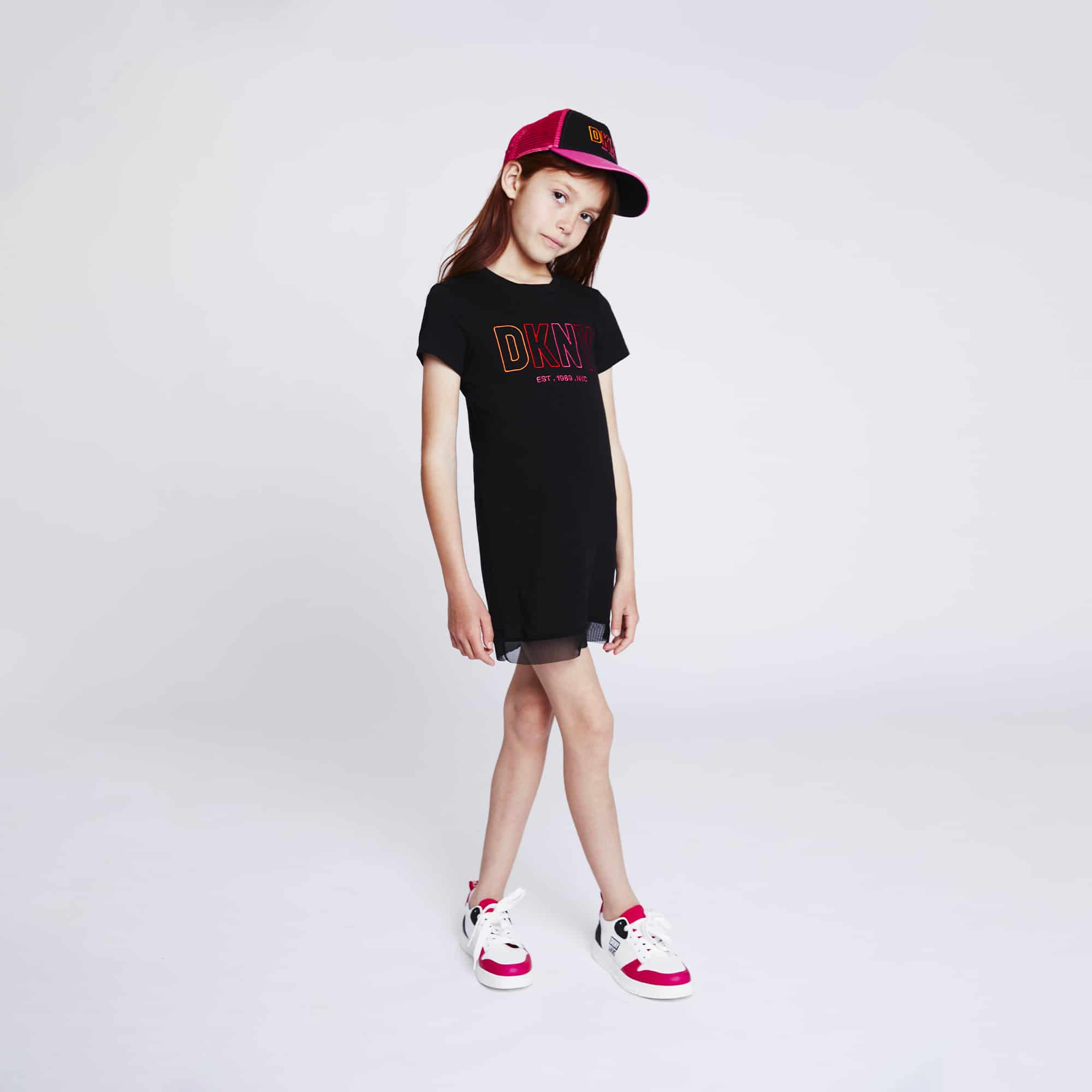 DKNY Girls Short Sleeve T-Shirt Dress - Kids Life Clothing