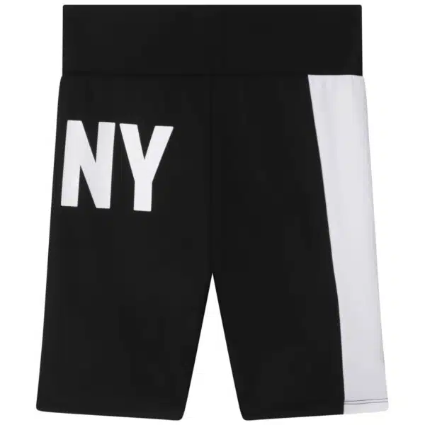 DKNY girls black and white cycling shorts