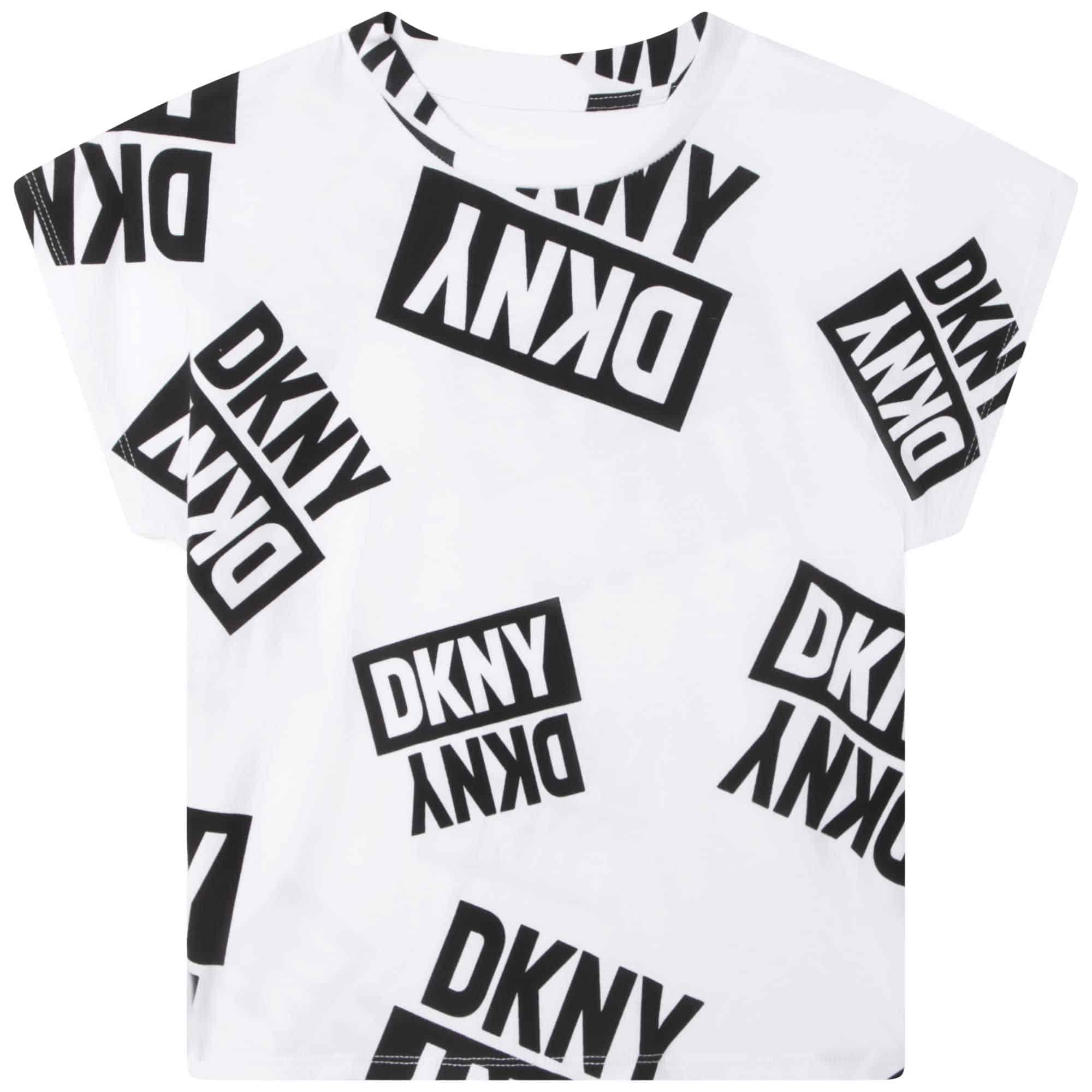 DKNY Girls Short Sleeve T-Shirt - Kids Life Clothing - Children's designer  clothing
