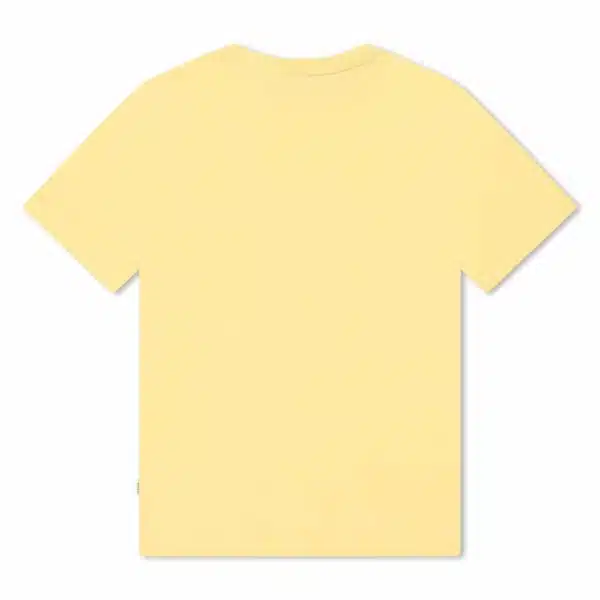 Boss boys tshirt in lemon with white logo