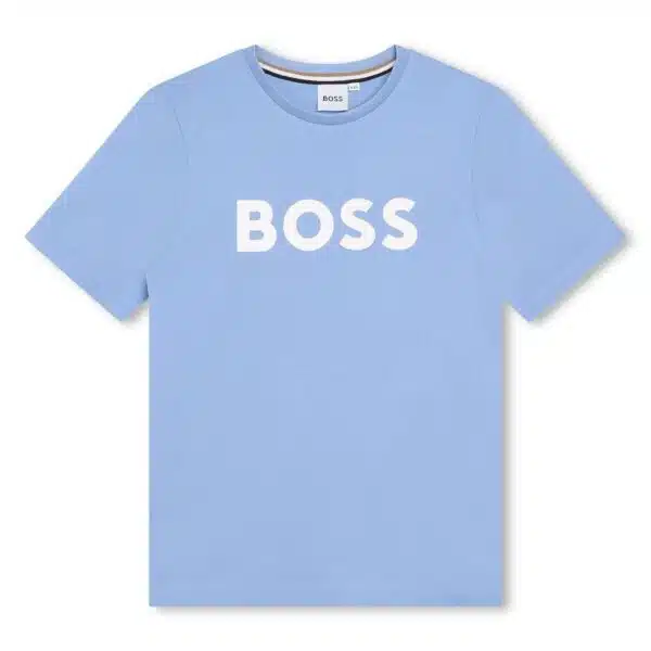 Boss boys tshirt in pale blue