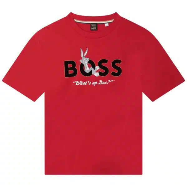 BOSS boys red bugs bunny tshirt