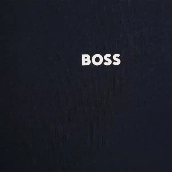 BOSS boys black tshirt with small white logo