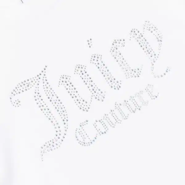 Juicy Couture diamante logo white tshirt front view