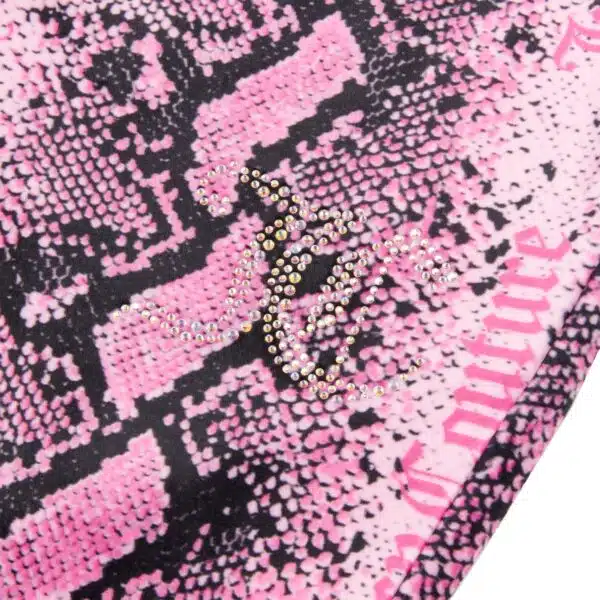 Juicy Couture pink snakeskin girls tracksuit bottoms front view