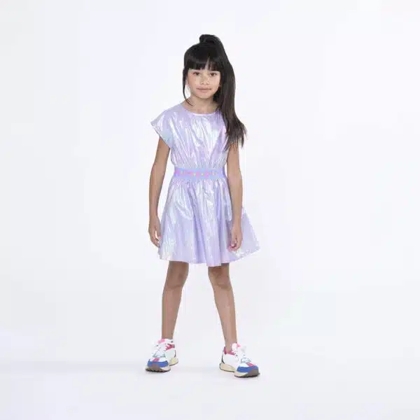 Billieblush lilac irridescent dress on model