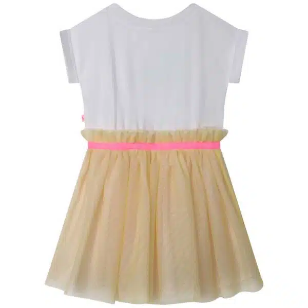 Billieblush girls dress with gold tuile skirt