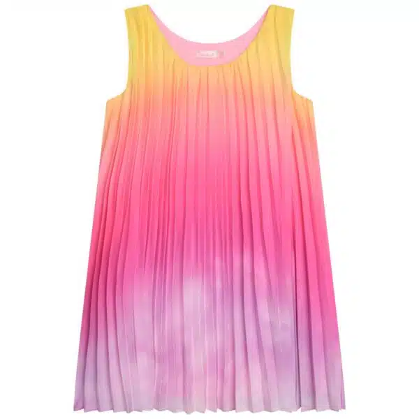 Billieblush multi coloured girls pleat dress