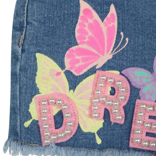 Billieblush dream girls denim shorts close up