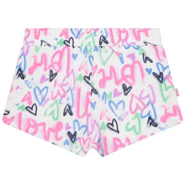 Billieblush multi coloured heart shorts front