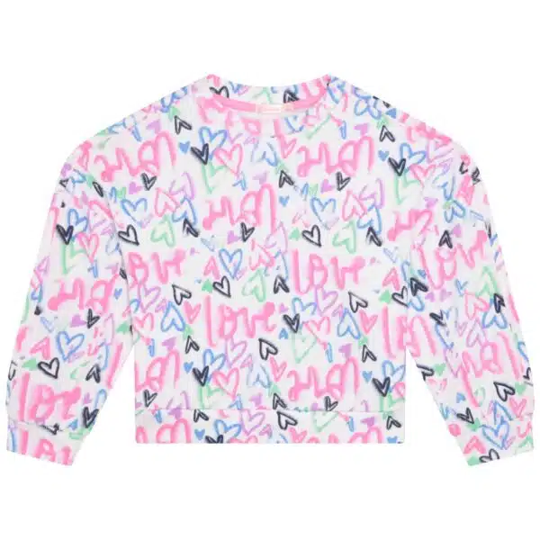 Billieblush girls heart pattern long sleeved top