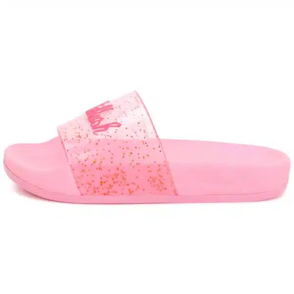 Billieblush pink girls sliders side view