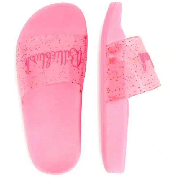 Billieblush pink girls sliders one on side