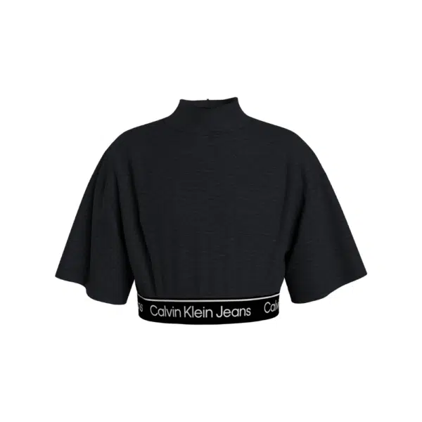 Calvin Klein Jeans black cropped top back view